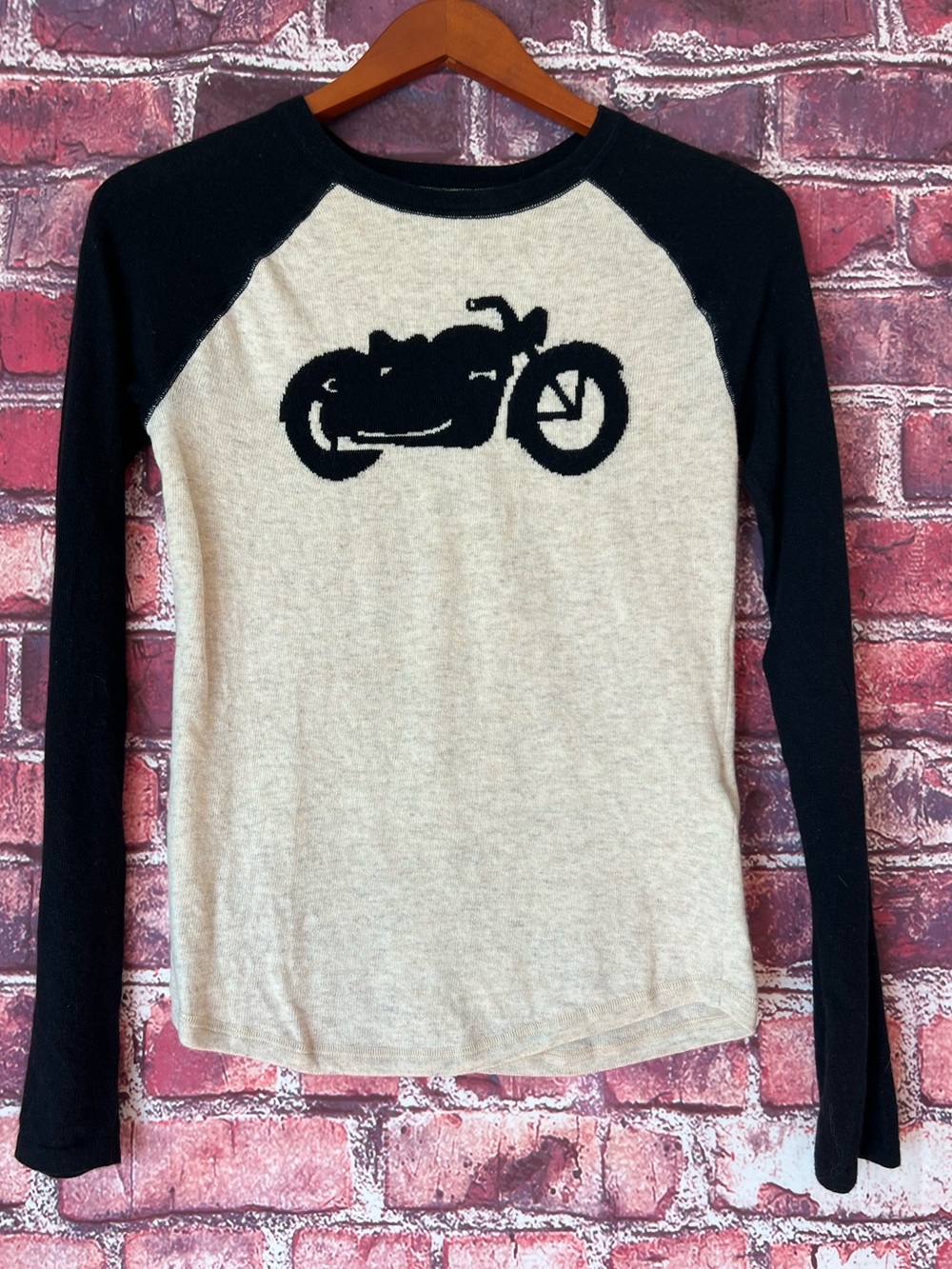 Lucky Brand "Live in Love" Heather Gray Raglan Tee XS